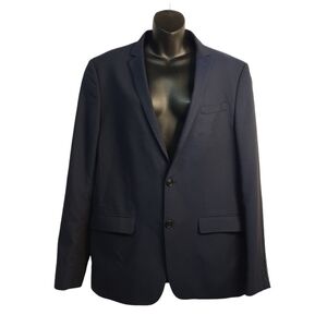 Zara Man Basic Blue Blazer Jacket Two Buttons Size 44